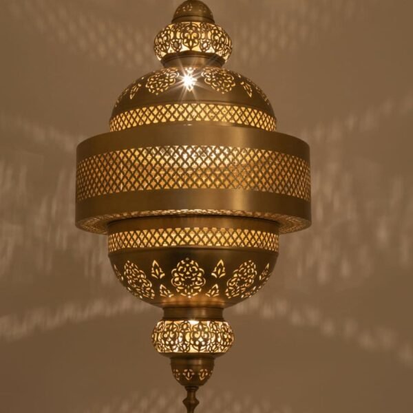 Large Moroccan Pendant Lighting Chandelier Flame Brass